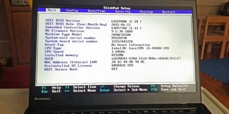 Cara Masuk BIOS Lenovo