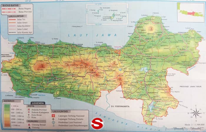 Peta Atlas Provinsi Jawa Tengah