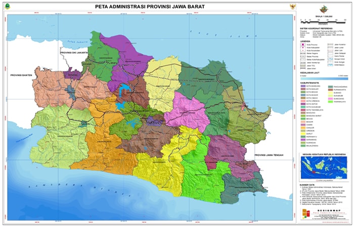 Peta Pulau Jawa Barat