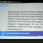 Contoh Kalimat Orientasi