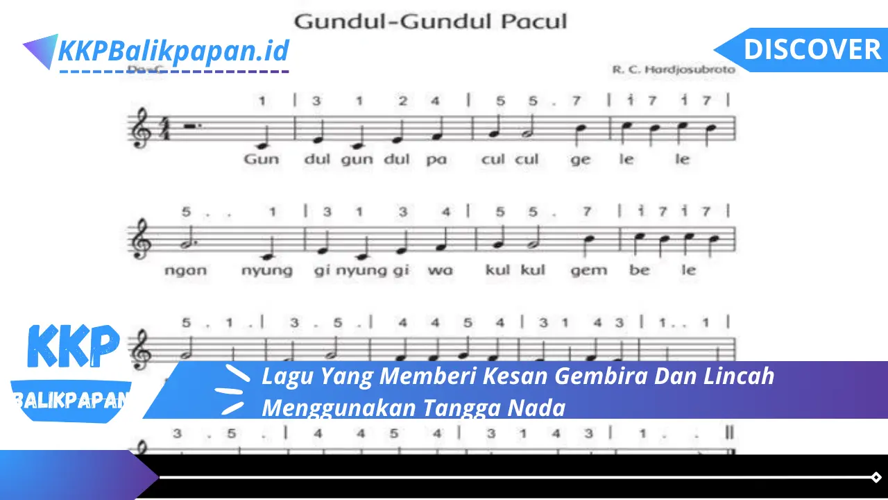 Lagu Yang Memberi Kesan Gembira Dan Lincah Menggunakan Tangga Nada